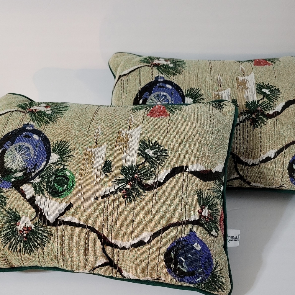 Vintage Christmas Tapestry Decorative Pillows